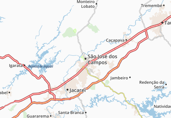 Kaart Plattegrond São José dos Campos