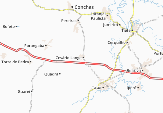 Cesário Lange Map