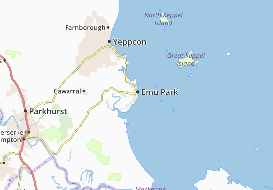 Kaart Plattegrond Emu Park