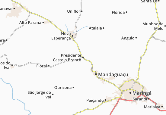 Karte Stadtplan Presidente Castelo Branco