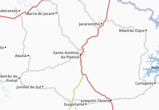 Kaart Plattegrond Santo Antônio da Platina