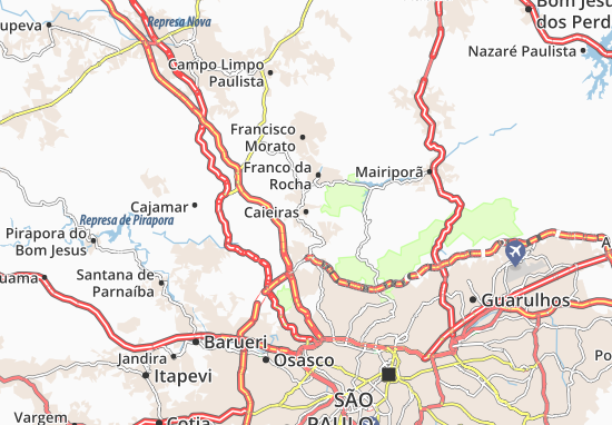 Karte Stadtplan Caieiras