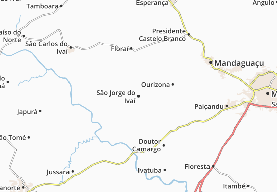 Kaart Plattegrond São Jorge do Ivaí