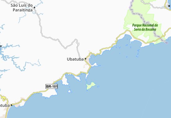 Kaart Plattegrond Ubatuba