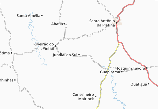 Kaart Plattegrond Jundiaí do Sul