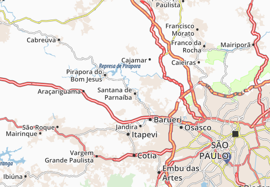 Kaart Plattegrond Santana de Parnaíba