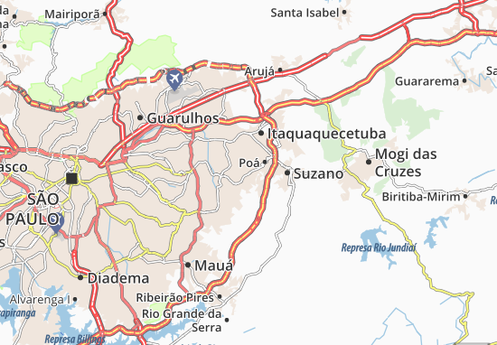 Karte Stadtplan Ferraz de Vasconcelos