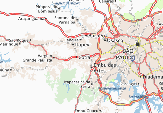 Karte Stadtplan Cotia