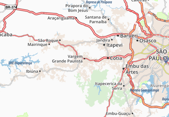 Vargem Grande Paulista Map