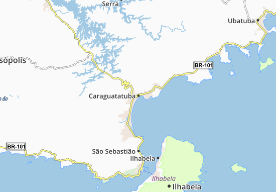 Kaart Plattegrond Caraguatatuba