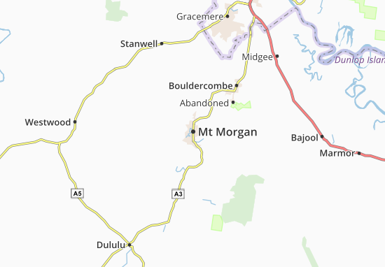 Karte Stadtplan Mt Morgan