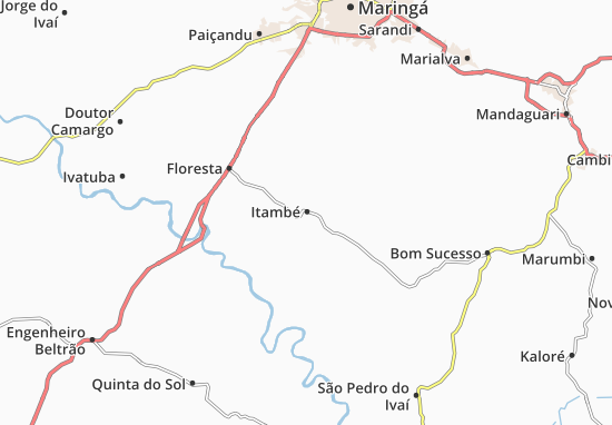 Karte Stadtplan Itambé