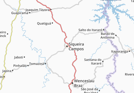 Kaart Plattegrond Siqueira Campos