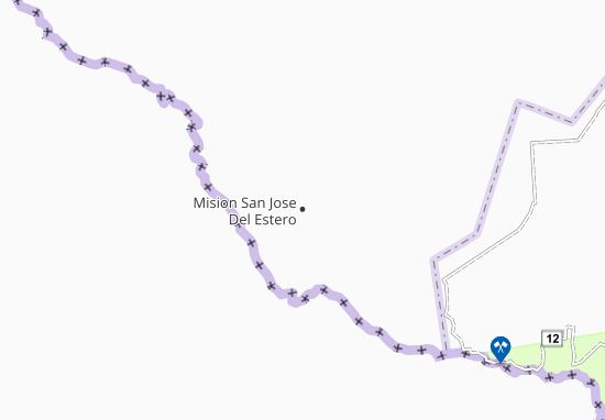 Kaart Plattegrond Mision San Jose Del Estero