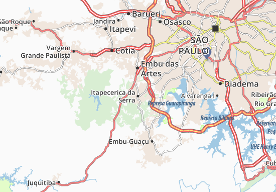Kaart Plattegrond Itapecerica da Serra