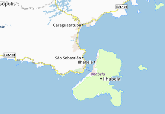 Kaart Plattegrond São Sebastião