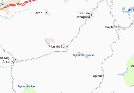 Kaart Plattegrond Pilar do Sul