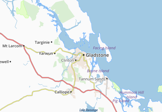 Kaart Plattegrond Gladstone