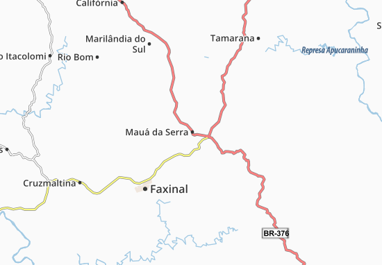 Kaart Plattegrond Mauá da Serra