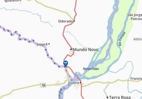 Kaart Plattegrond Mundo Novo