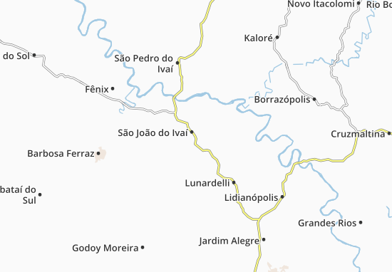 Karte Stadtplan São João do Ivaí