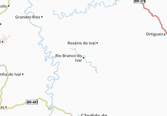 Kaart Plattegrond Rio Branco do Ivaí