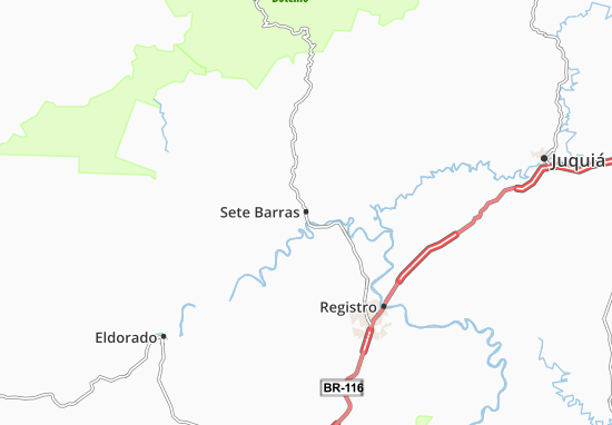 Sete Barras Map