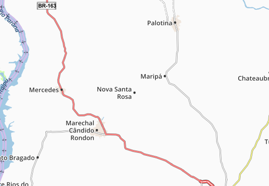 Karte Stadtplan Nova Santa Rosa