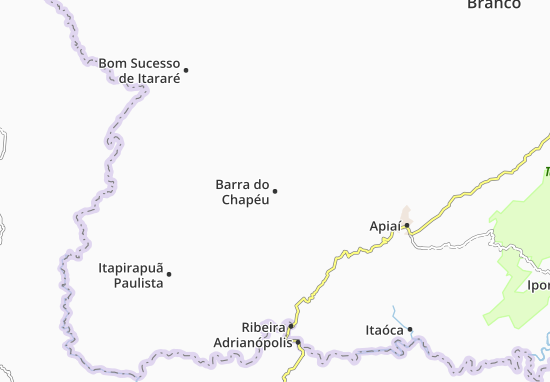 Mapa Barra do Chapéu
