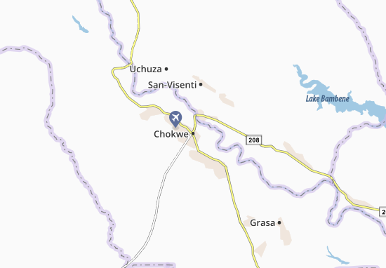 Karte Stadtplan Chokwe