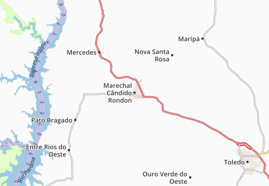 Kaart Plattegrond Marechal Cândido Rondon