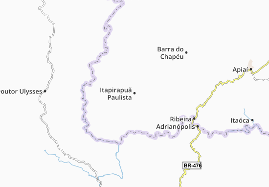 Kaart Plattegrond Itapirapuã Paulista