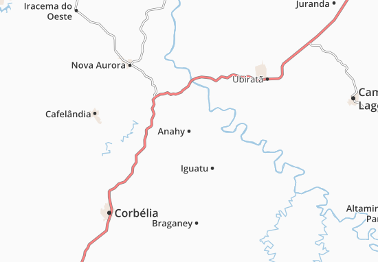 Karte Stadtplan Anahy