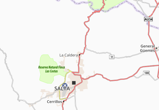 Kaart Plattegrond La Caldera