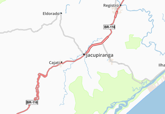 Karte Stadtplan Jacupiranga