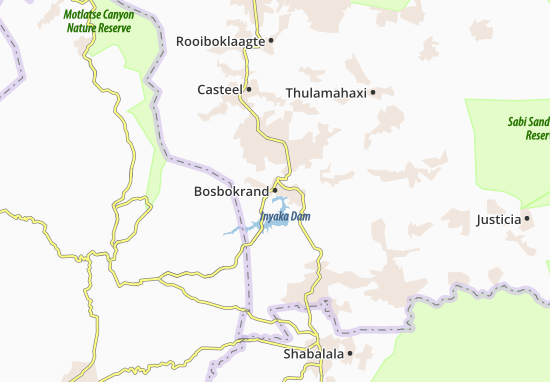 Karte Stadtplan Bosbokrand