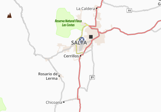 Karte Stadtplan Cerrillos