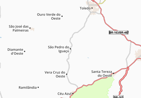Karte Stadtplan São Pedro do Iguaçú