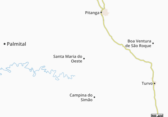 Santa Maria do Oeste Map