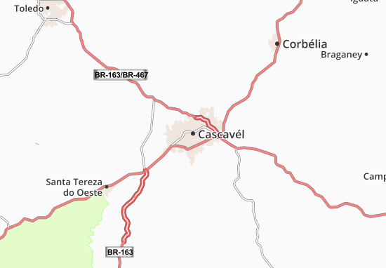 Karte Stadtplan Cascavél