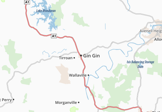 Karte Stadtplan Gin Gin