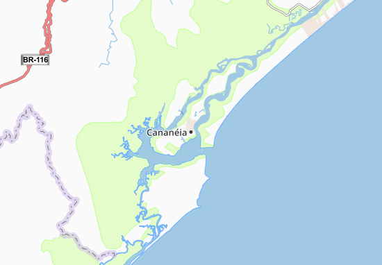 Kaart Plattegrond Cananéia