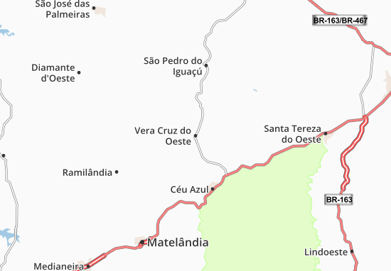 Vera Cruz do Oeste Map