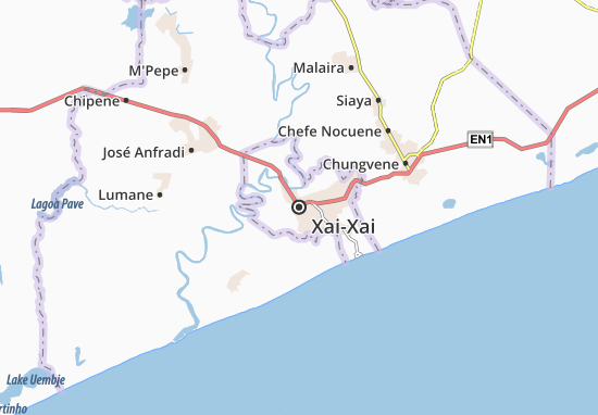 Kaart Plattegrond Xai-Xai