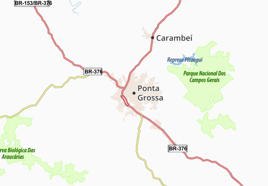Kaart Plattegrond Ponta Grossa