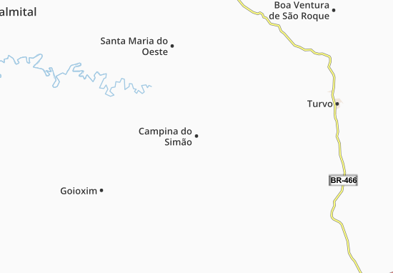 Karte Stadtplan Campina do Simão
