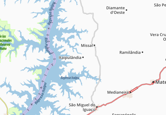 Kaart Plattegrond Itaipulândia