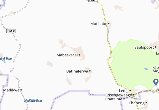 Mabeskraal Map