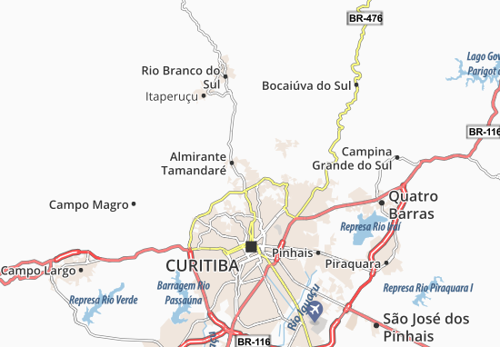 Almirante Tamandaré Map