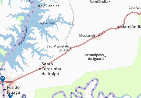 Karte Stadtplan São Miguel do Iguaçú